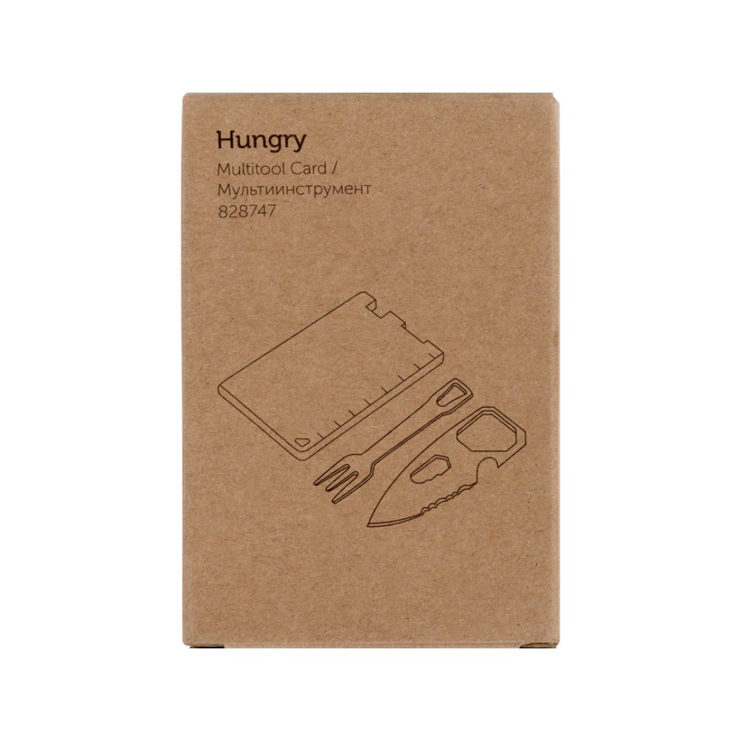 Мультиинструмент с ножом и вилкой "Hungry", черный