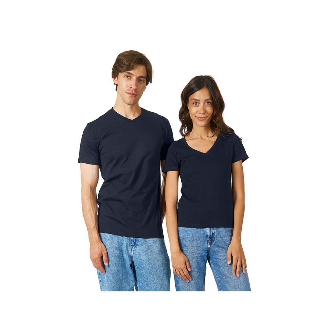 Футболка "Heavy Super Club" женская с V-образным вырезом, темно-синий