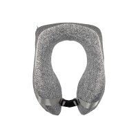 Подушка TORBER, дорожная, с эфектом памяти, серая, полиэстер, 20х27х10 см