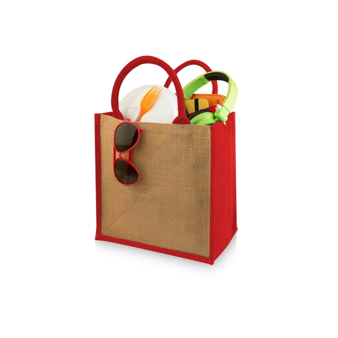 Сумка подарочная "Chennai", натуральный/красный