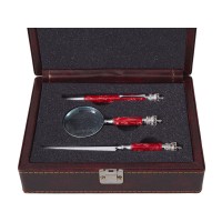 Набор «Принц Уэльский» : ручка шариковая, лупа, нож для бумаг