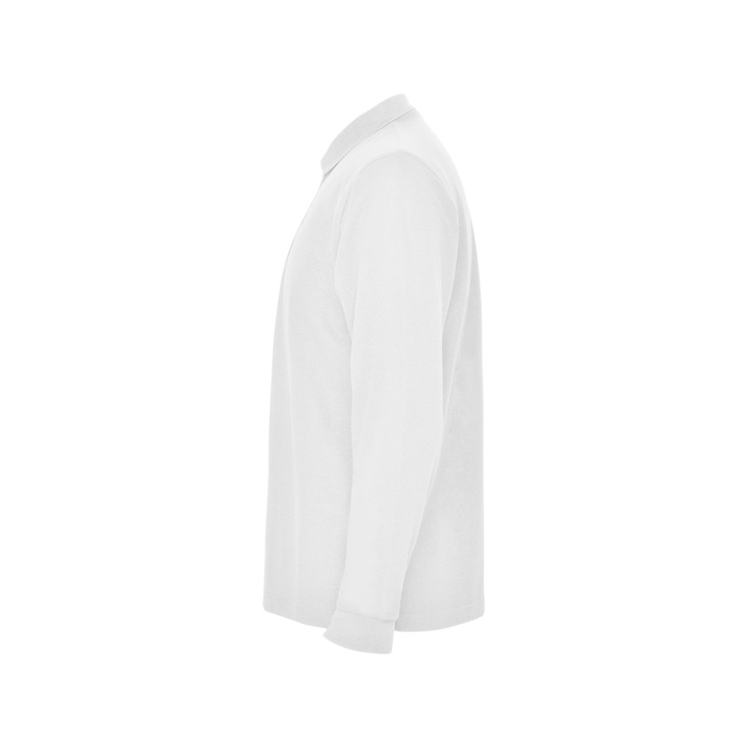 Рубашка поло "Carpe" мужская с длинным рукавом, белый