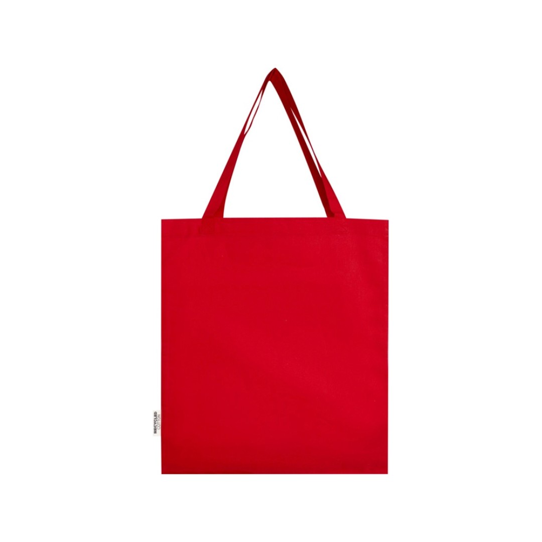 Madras эко- сумка с ластовицей из переработанного хлопка, сертифицированного согласно GRS, плотностью 140 г/м2 - Красный