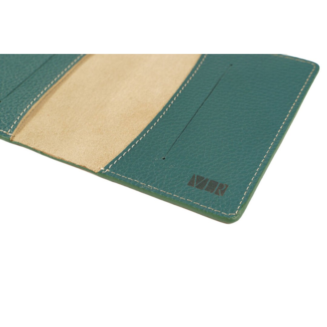 Обложка для паспорта Valerie Concept PSC5, бежевый/зеленый