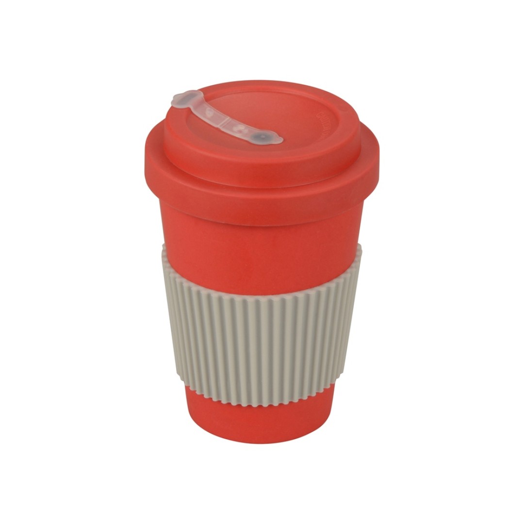Термокружка "Muffin" из натуральных волокон, красный