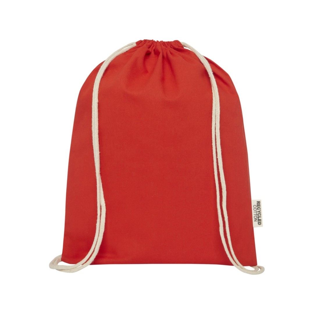 Oregon сумка-кисет из переработанного хлопка, сертифицированного согласно GRS, плотностью 140 г/м2 - Красный