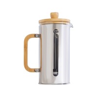 Френч-пресс в стальном корпусе и ручкой из бамбука «Coffee break», 1000 мл