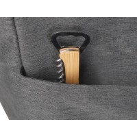 Сумка-холодильник Fabrizio со штопором, серый/черный