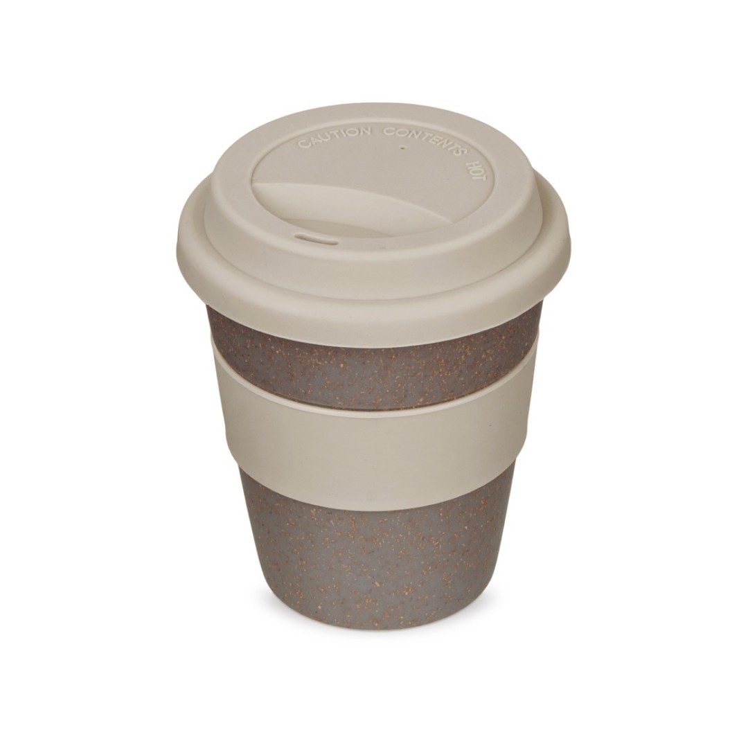 Стакан с силиконовой крышкой "Cafe", beige