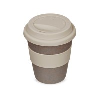 Стакан с силиконовой крышкой "Cafe", beige