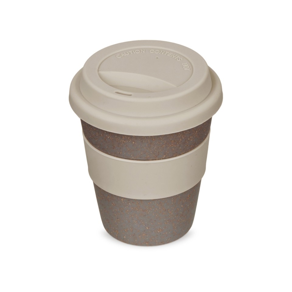 Стакан с силиконовой крышкой "Cafe", beige