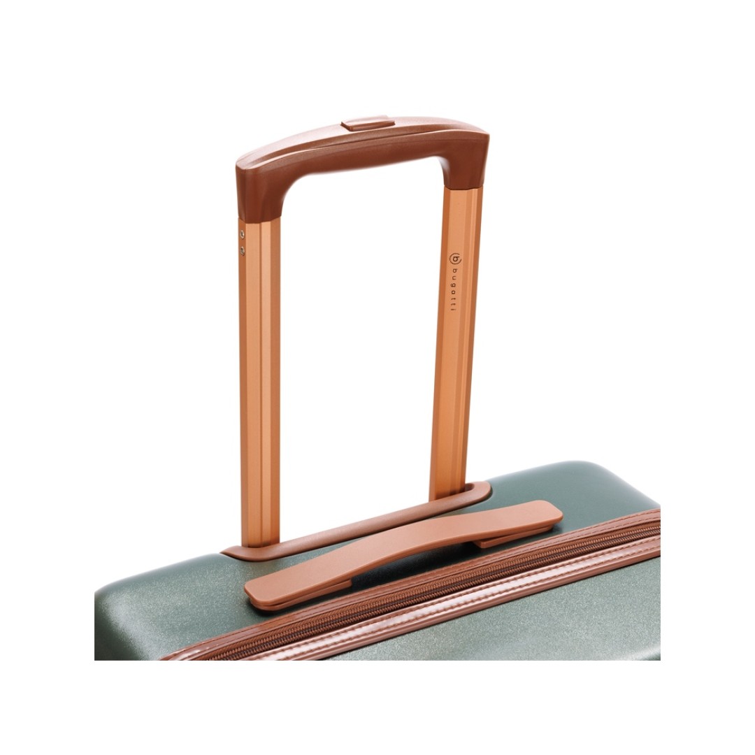 Чемодан BUGATTI Amelia, зеленый, поликарбонат / АБС-пластик, 42х24х67 см, 55 л