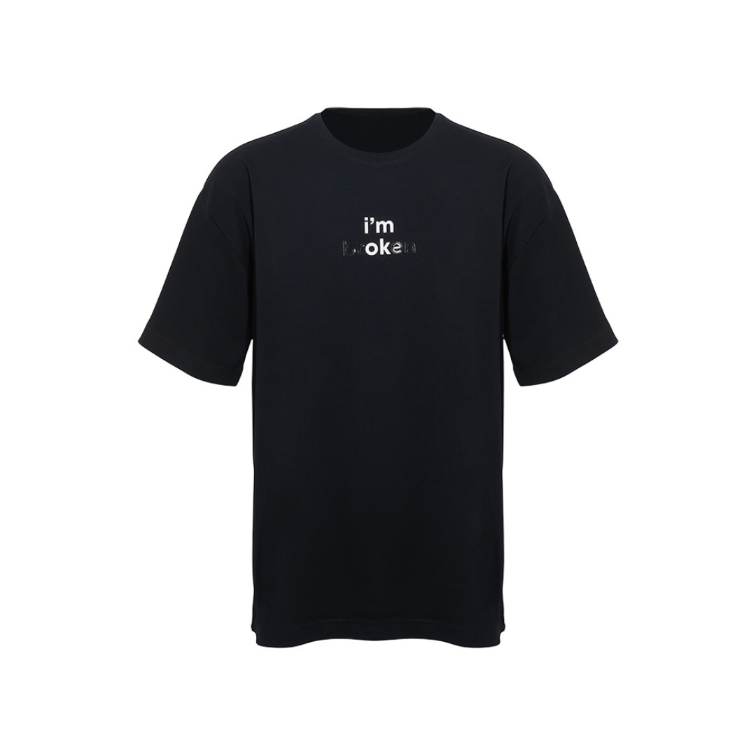 Футболка оверсайз «Vienna» унисекс , черный с нанесением Трафарет Скульптура 2 цвета