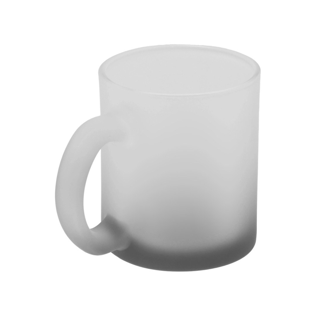 Стеклянная матовая кружка с градиентом для сублимации, черный "Ombre Sub"