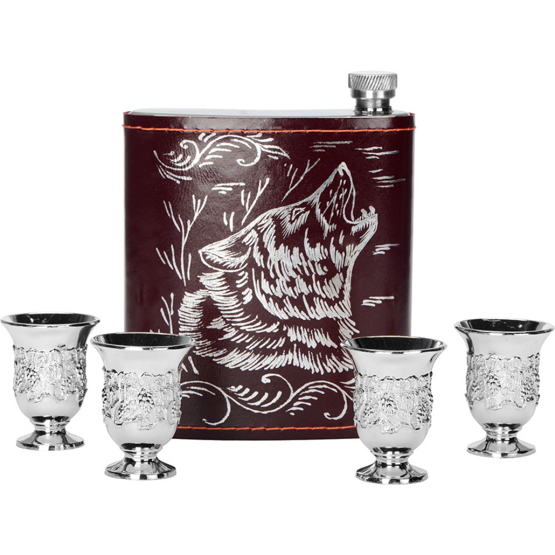 Набор «Подарочный», бордовый/серебристый