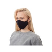 Маска для лица многоразовая с фиксаторами, черная