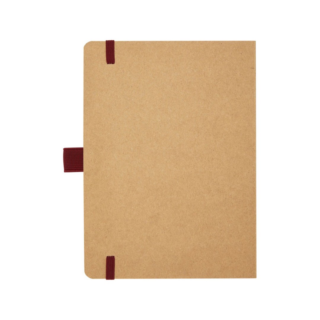 Блокнот Berk формата из переработанной бумаги, красный