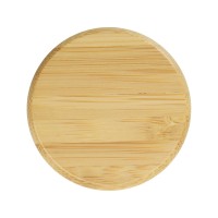 Стеклянная бутылка с бамбуковой крышкой «Foggy», 600мл, белый