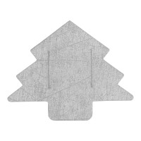 Новогодняя бирка для пледов "Елочка", серебристый