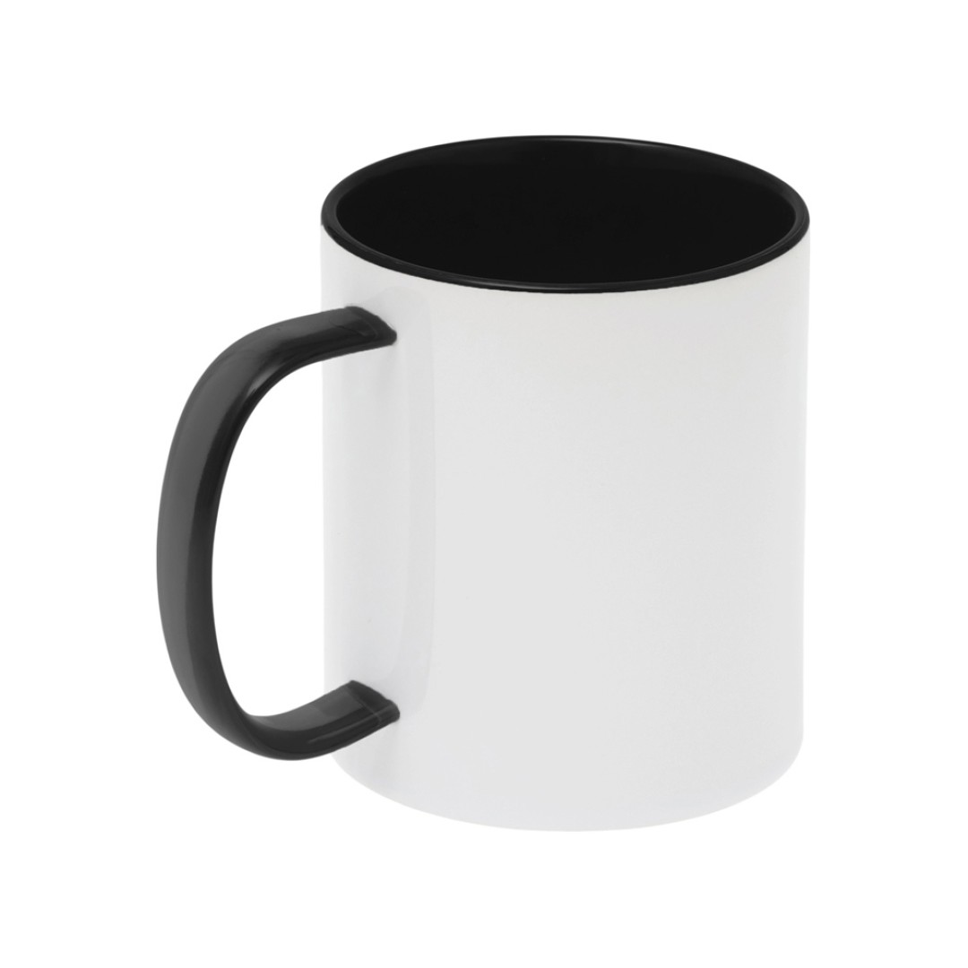 Керамическая кружка со стеклянной ручкой для сублимации "Charm", черный