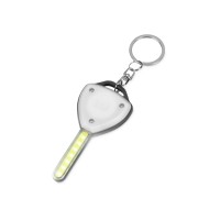 Брелок-фонарик COB "Switch", белый/серый