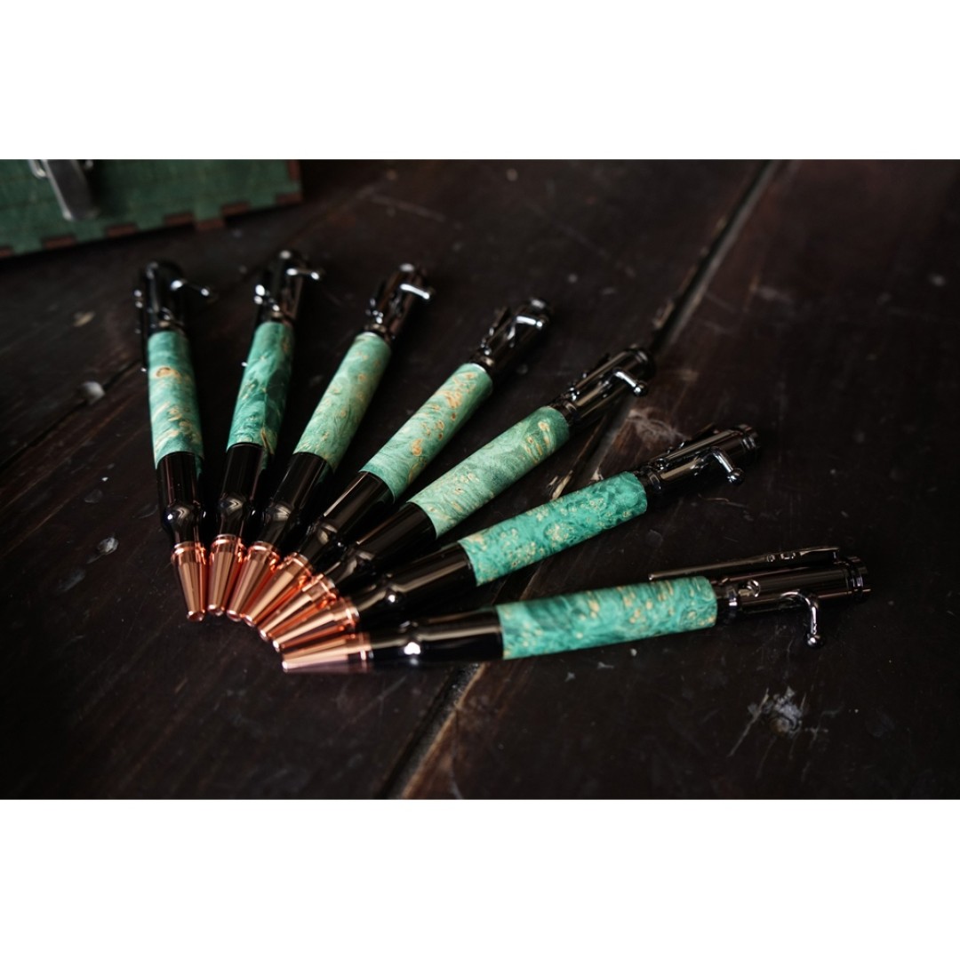 Ручка шариковая Кап клена, зеленый