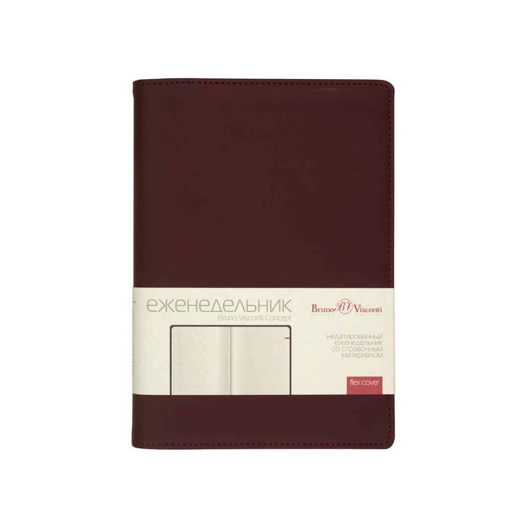 Еженедельник недатированный А5 «Concept», бордовый (Р)