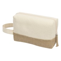 Косметичка "Jute" с ручкой из хлопка и джута, натуральный