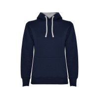 Толстовка с капюшоном "Urban" женская, нэйви/серый