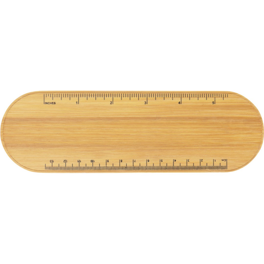 Пенал с линейкой и подставкой для телефона из бамбука "Haruki", серый