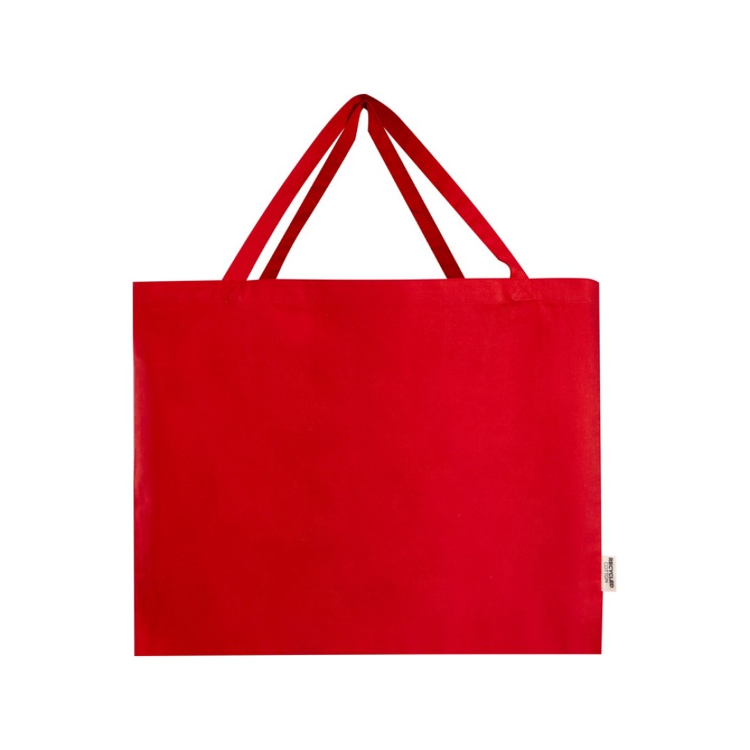 Odessa большая эко-сумка из переработанного хлопка, сертифицированного согласно GRS, плотностью 220 г/м2 - Красный