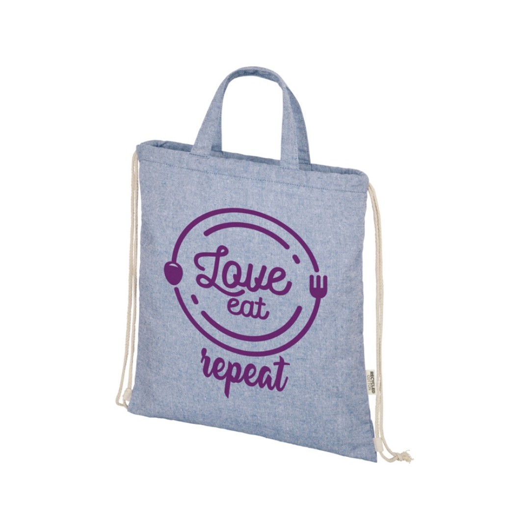 Pheebs 150 г/м2 Aware™ рюкзак со шнурком из переработанных материалов - Синий