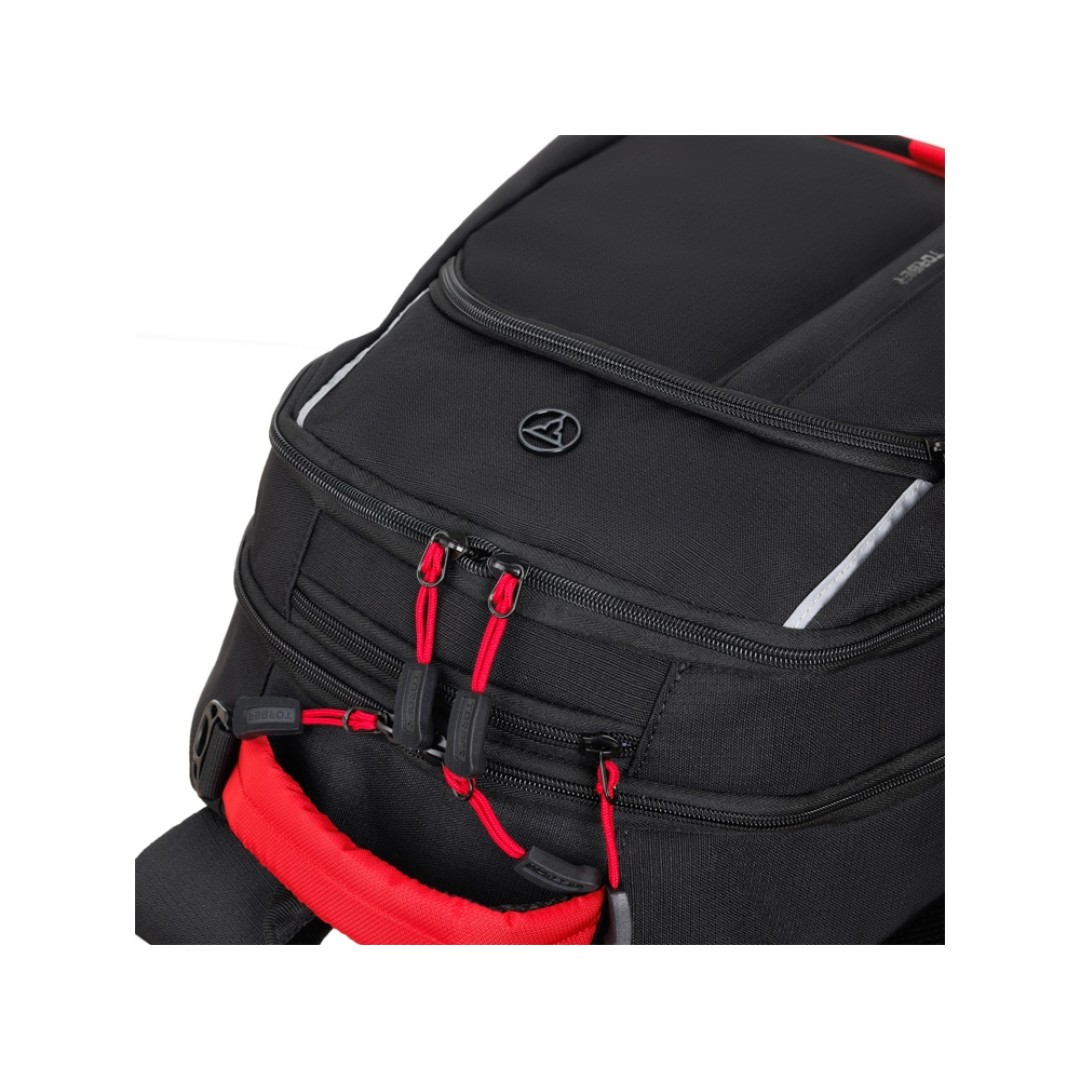 Рюкзак TORBER ROCKIT с отделением для ноутбука 15.6", черный/красный, нейлон, 32 х 14 х 50 см, 22л