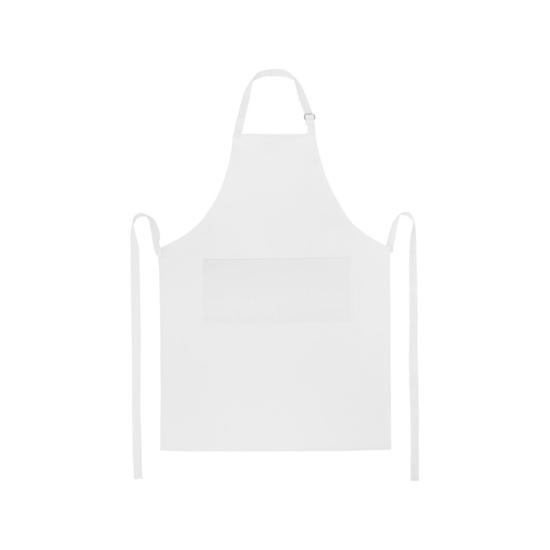 Фартук Andrea плотностью 240 г/м2 с регулируемой завязкой на шее - Белый