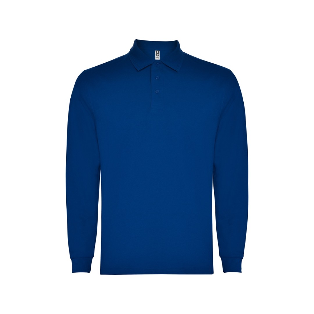 Рубашка поло "Carpe" мужская с длинным рукавом, королевский синий