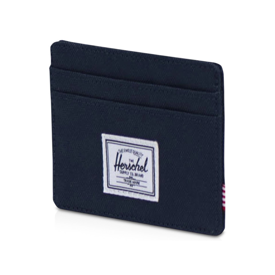 Herschel Charlie держатель для карт с RFID-защитой из переработанного материала - темно - синий navy