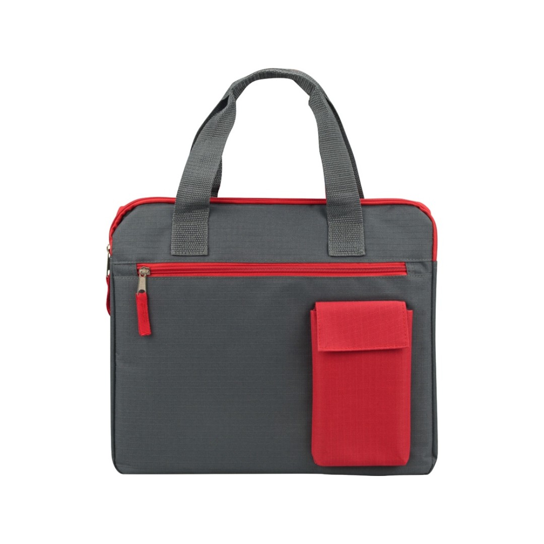 Конференц сумка "Session", серый/красный