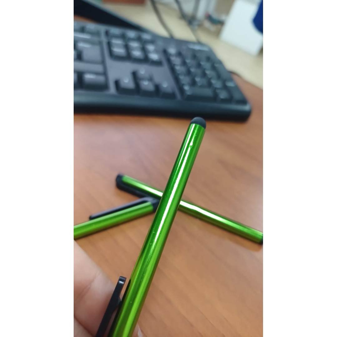 Стилус металлический Touch Smart Phone Tablet PC Universal, зеленое яблоко (Р)
