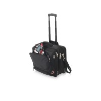 Чемодан на колесиках "Proton", удобная для прохождения досмотра, черный