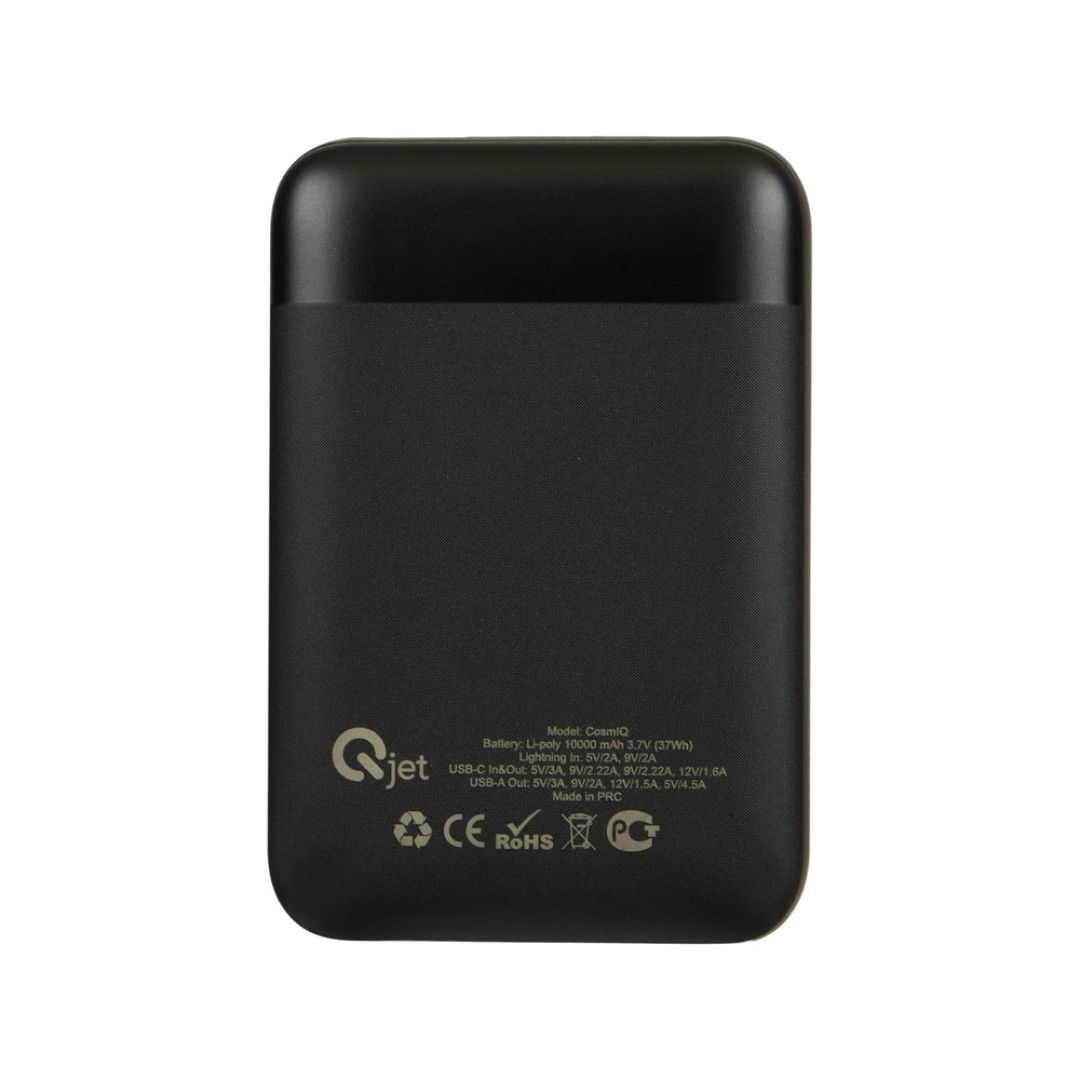 Внешний аккумулятор с быстрой зарядкой QC/PD «CosmIQ», 10000 мАч, черный