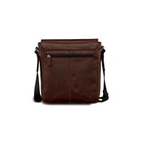 Сумка через плечо Mano "Don Valentino", натуральная кожа в коричневом цвете, 25 х 27 х 7 см