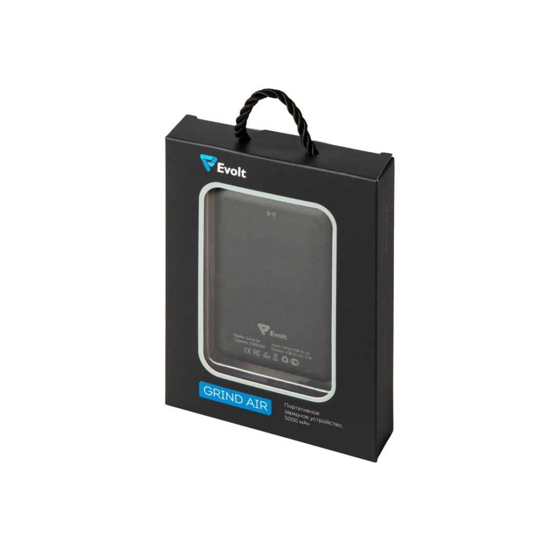 Беспроводной внешний аккумулятор «Grind Air» v. 2, 5000 mAh