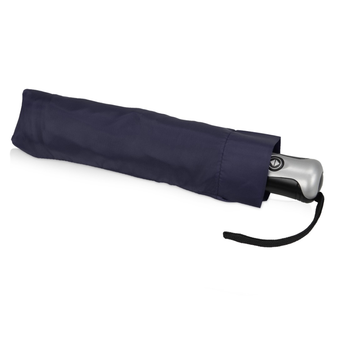 Зонт Alex трехсекционный автоматический 21,5", темно-синий