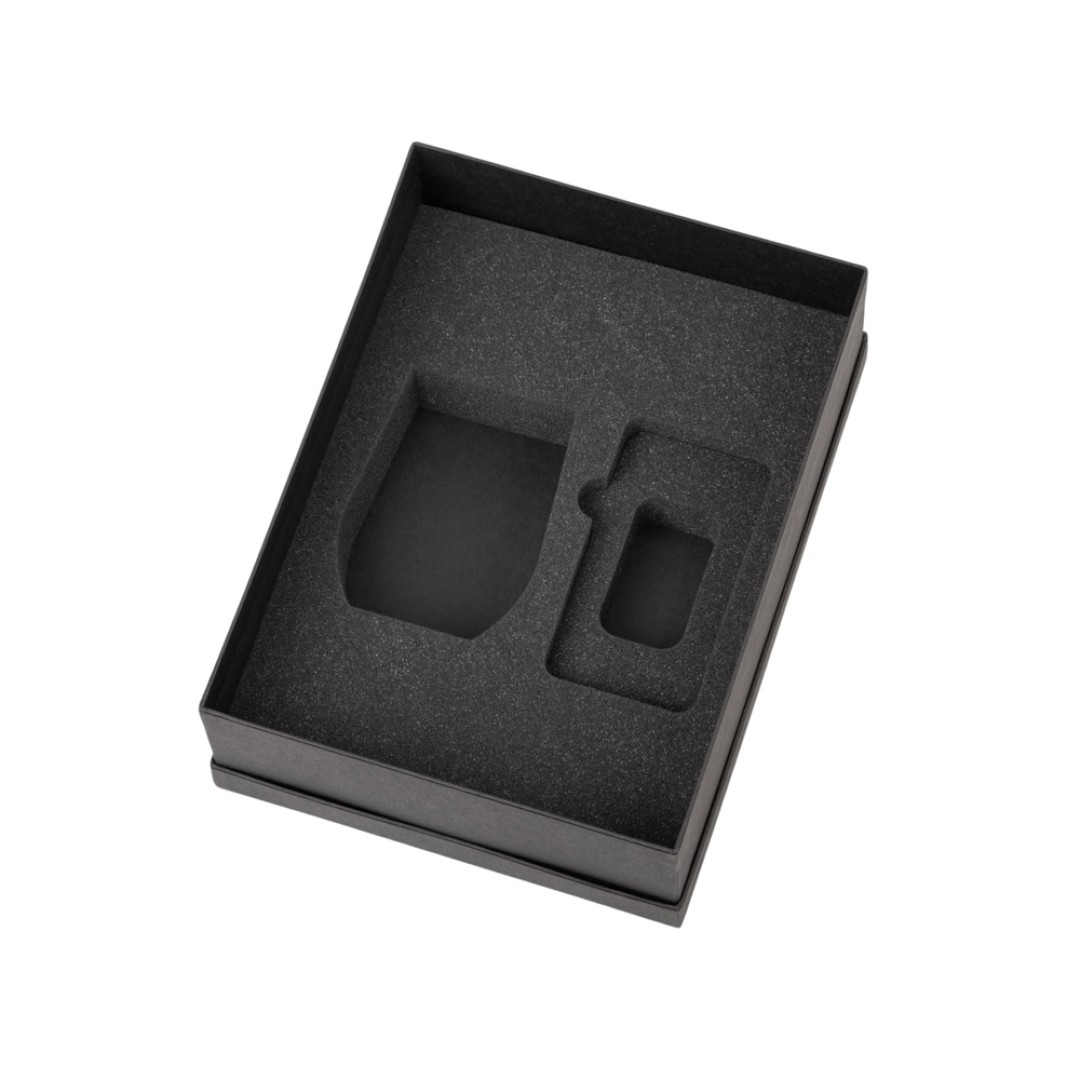 Подарочный набор с термокружкой и повербанком С1, 5000 mAh, фиолетовый