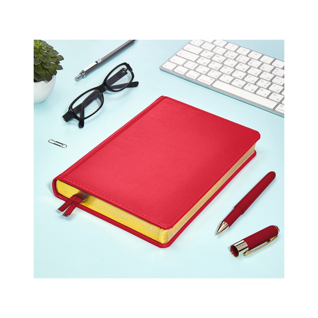 Ежедневник недатированный А5 "Parliament", красный