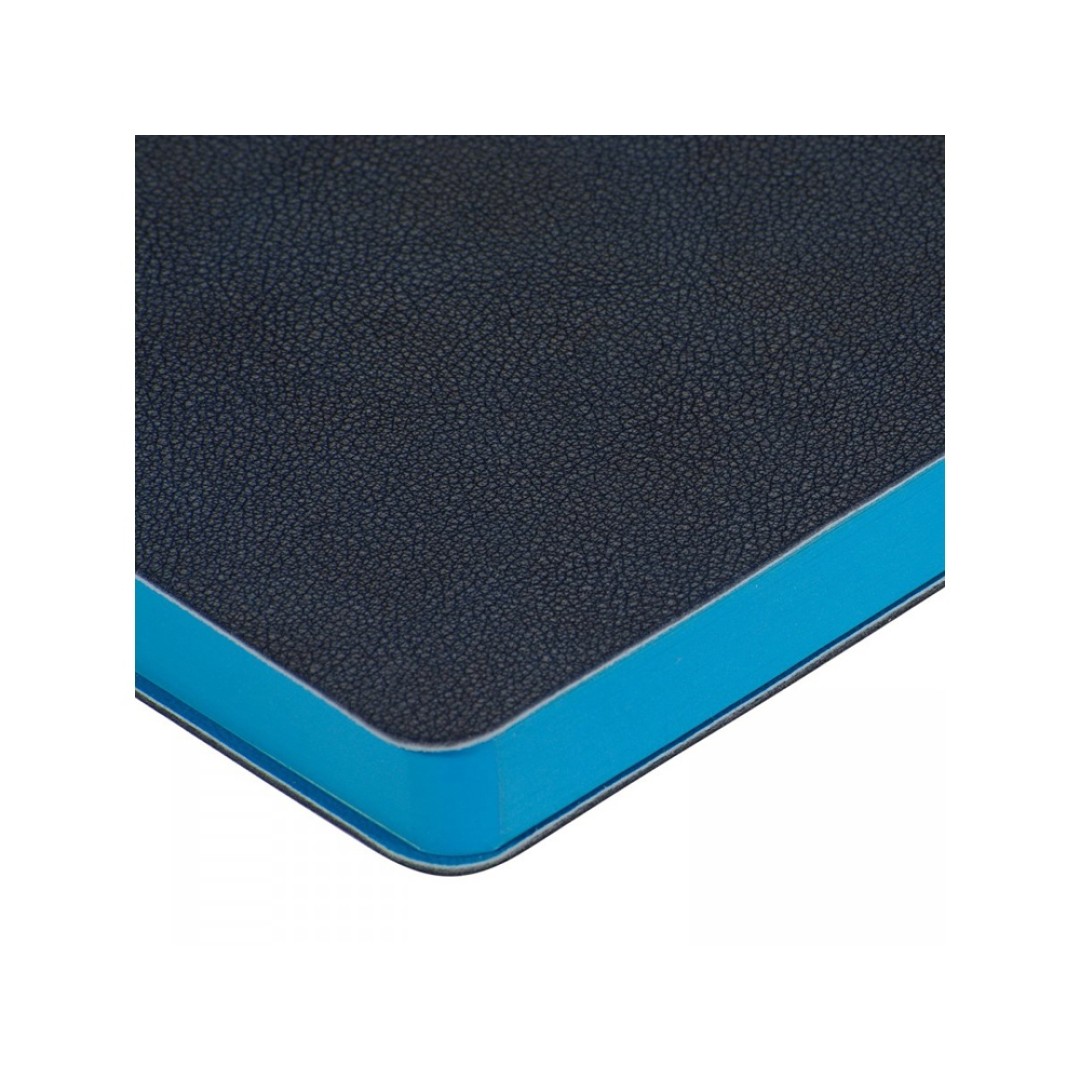 Ежедневник недатированный А5 «Boston», темно-синий (голубой обрез)