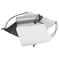 Спортивный набор со стальной бутылкой и полотенцем «Advanced», белый