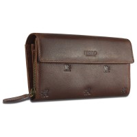 Кошелек Mano "Don Leon", натуральная кожа в коричневом цвете, 19 х 10 см