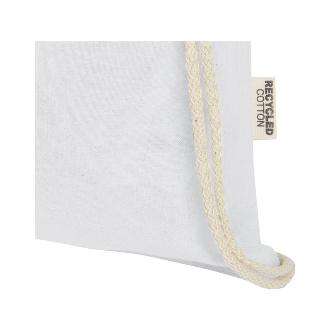 Oregon сумка-кисет из переработанного хлопка, сертифицированного согласно GRS, плотностью 140 г/м2 - Белый