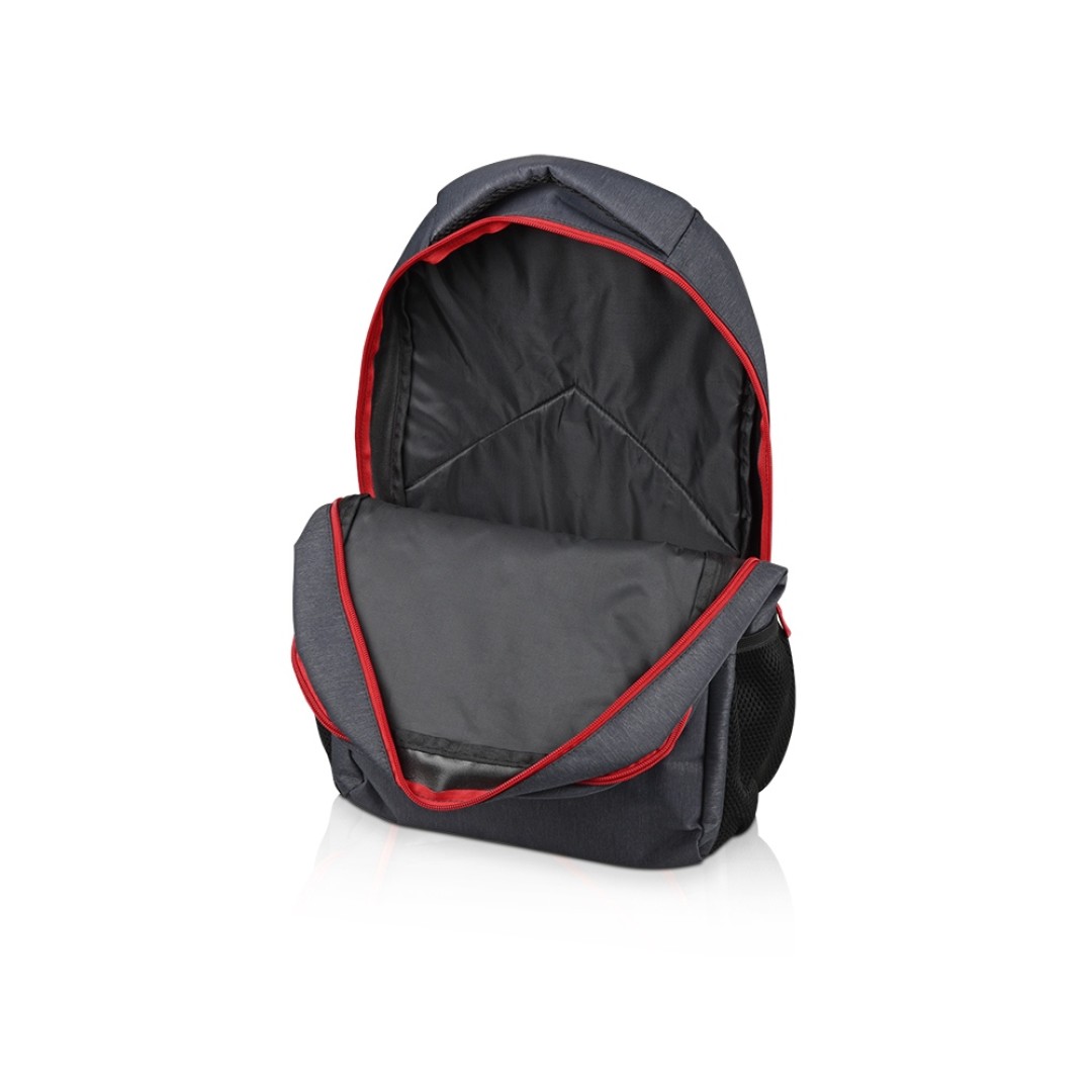 Рюкзак «Metropolitan», серый с красной молнией и черной подкладкой